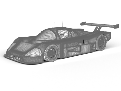 Mercedes Benz C9 Hasegawa 1987 Sauber Kouros Racing 3D 모델