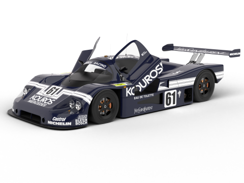 Mercedes Benz C9 Hasegawa 1987 Sauber Kouros Racing HQ 3D Модель