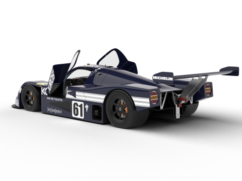 Mercedes Benz C9 Hasegawa 1987 Sauber Kouros Racing HQ 3Dモデル