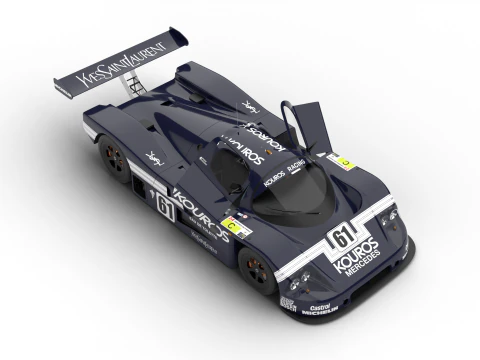 Mercedes Benz C9 Hasegawa 1987 Sauber Kouros Racing HQ 3D Model