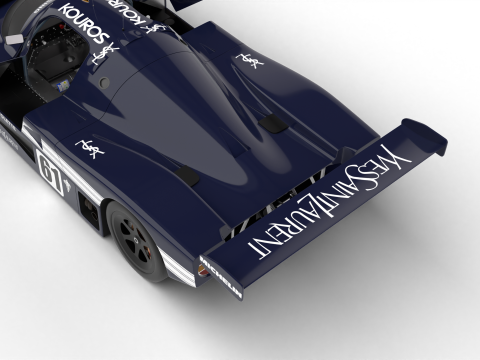 Mercedes Benz C9 Hasegawa 1987 Sauber Kouros Racing HQ 3Dモデル
