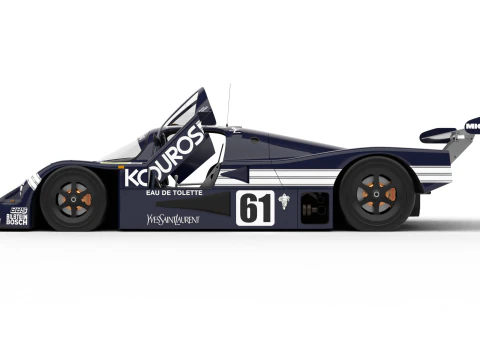 Mercedes Benz C9 Hasegawa 1987 Sauber Kouros Racing HQ 3D Model