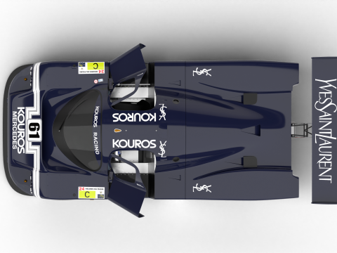 Mercedes Benz C9 Hasegawa 1987 Sauber Kouros Racing HQ 3Dモデル