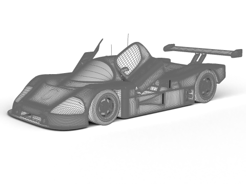Mercedes Benz C9 Hasegawa 1987 Sauber Kouros Racing HQ 3Dモデル