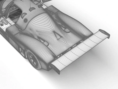 Mercedes Benz C9 Hasegawa 1987 Sauber Kouros Racing HQ 3D Model