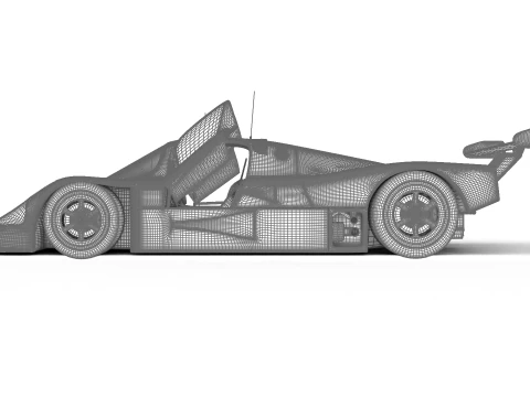 Mercedes Benz C9 Hasegawa 1987 Sauber Kouros Racing HQ 3D Model