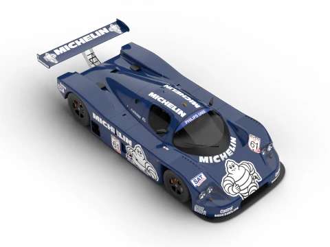 Mercedes Benz C9 1987 Sauber Racing 3D Model
