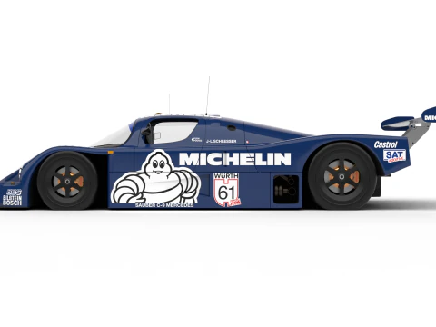 Mercedes Benz C9 1987 Sauber Racing 3D Model