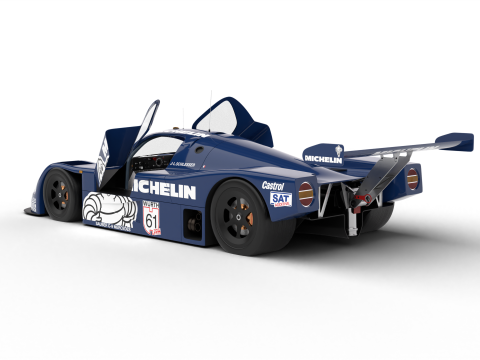 Mercedes Benz C9 1987 Sauber Racing HQ 3D-Modell