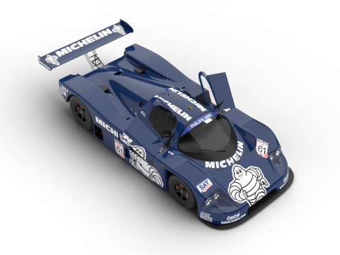 Mercedes Benz C9 1987 Sauber Racing HQ 3D-Modell