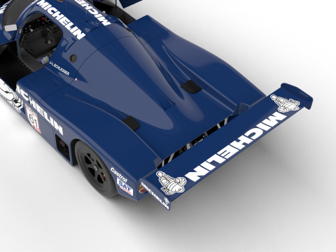 Mercedes Benz C9 1987 Sauber Racing HQ 3D-Modell