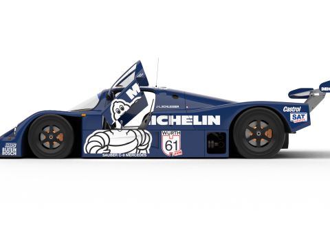 Mercedes Benz C9 1987 Sauber Racing HQ 3D-Modell