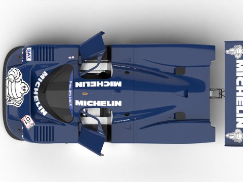 Mercedes Benz C9 1987 Sauber Racing HQ 3D-Modell