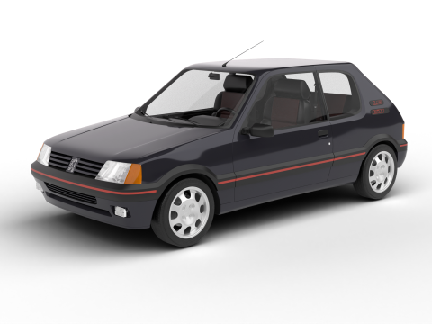 Peugeot 205 GTI 16 1992 3D Модель