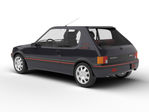 Peugeot 205 GTI 16 1992 Modelo 3D