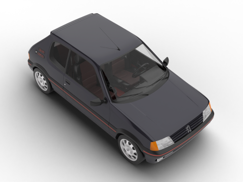 Peugeot 205 GTI 16 1992 Modelo 3D