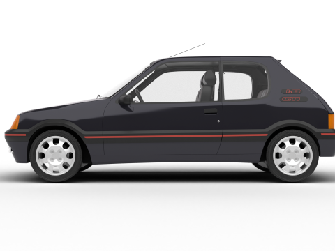 Peugeot 205 GTI 16 1992 Modelo 3D