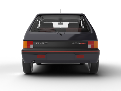 Peugeot 205 GTI 16 1992 Modelo 3D
