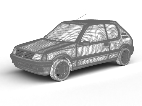 Peugeot 205 GTI 16 1992 Modelo 3D