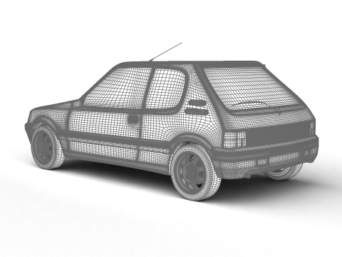 Peugeot 205 GTI 16 1992 Modelo 3D