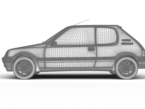 Peugeot 205 GTI 16 1992 Modelo 3D