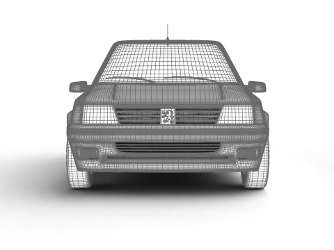 Peugeot 205 GTI 16 1992 Modelo 3D