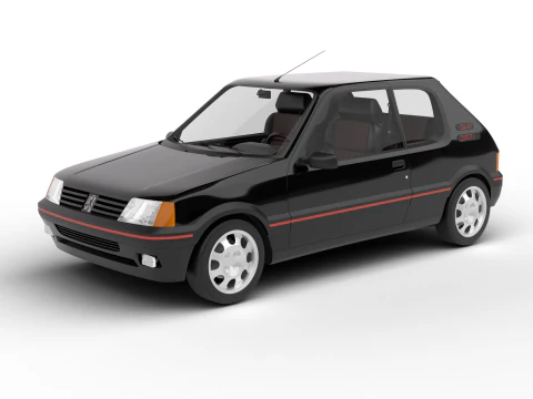 Peugeot 205 GTI 16 1992 Modelo 3D