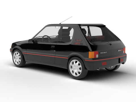 Peugeot 205 GTI 16 1992 3D Model