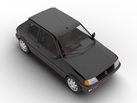 Peugeot 205 GTI 16 1992 3D Model