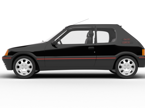 Peugeot 205 GTI 16 1992 3D Model