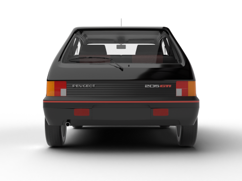 Peugeot 205 GTI 16 1992 3D Model