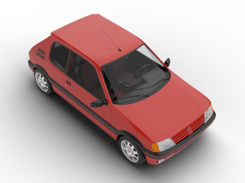 Peugeot 205 GTI 16 1992 3D-Modell