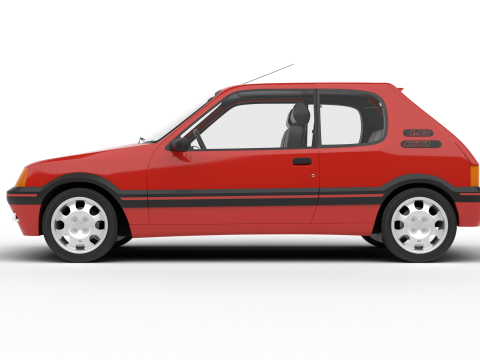 Peugeot 205 GTI 16 1992 3D-Modell