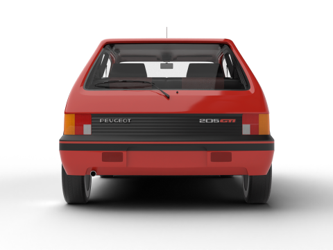 Peugeot 205 GTI 16 1992 3D-Modell