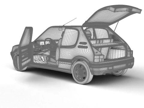 Peugeot 205 GTI 16 1992 Genel Merkez 3D Model