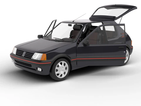 标致 205 GTI 16 1992 总部 3D 模型