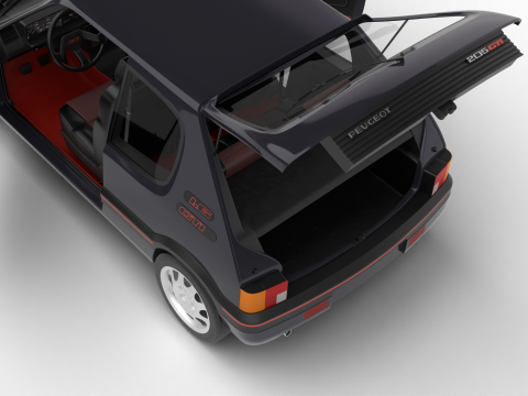 Peugeot 205 GTI 16 1992 HQ 3D Model