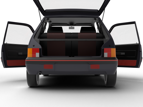 Peugeot 205 GTI 16 1992 HQ 3D Model
