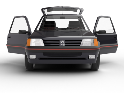 Peugeot 205 GTI 16 1992 HQ 3D Model