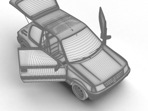 Peugeot 205 GTI 16 1992 HQ 3D Model
