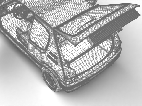 Peugeot 205 GTI 16 1992 HQ 3D Model