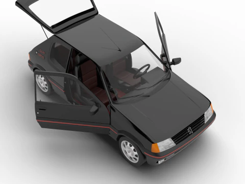 Peugeot 205 GTI 16 1992 HQ 3D Model