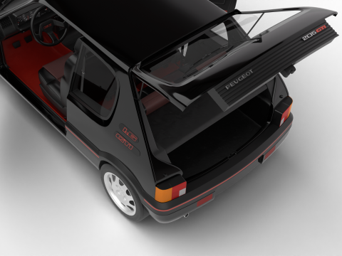 Peugeot 205 GTI 16 1992 HQ 3D Model