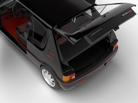 Peugeot 205 GTI 16 1992 HQ 3D Model