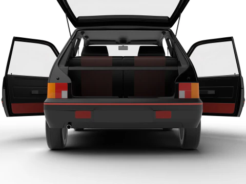 Peugeot 205 GTI 16 1992 HQ 3D Model