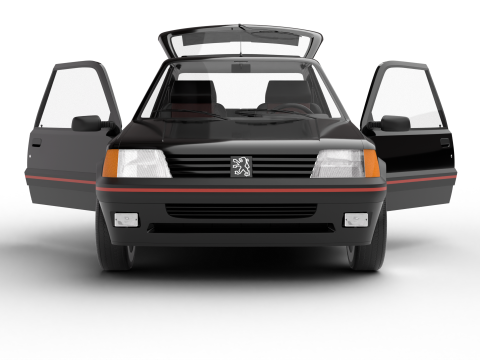 Peugeot 205 GTI 16 1992 HQ 3D Model