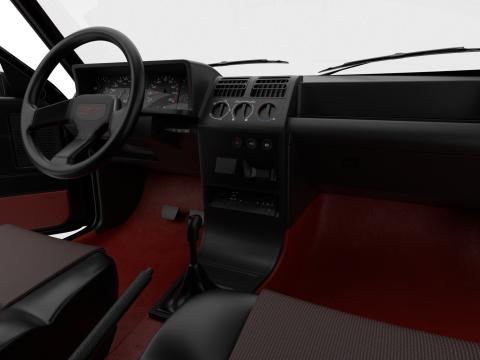 Peugeot 205 GTI 16 1992 HQ 3D Model