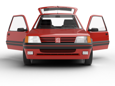 Peugeot 205 GTI 16 1992 HQ 3D Model