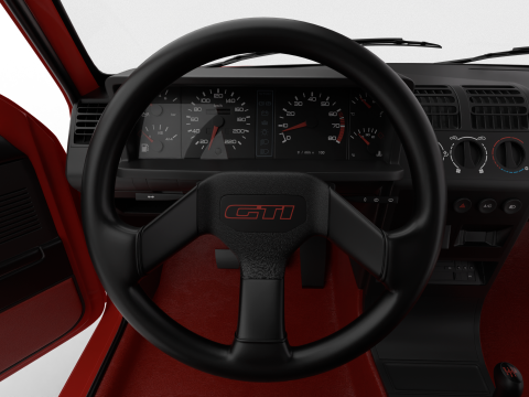 Peugeot 205 GTI 16 1992 HQ 3D Model