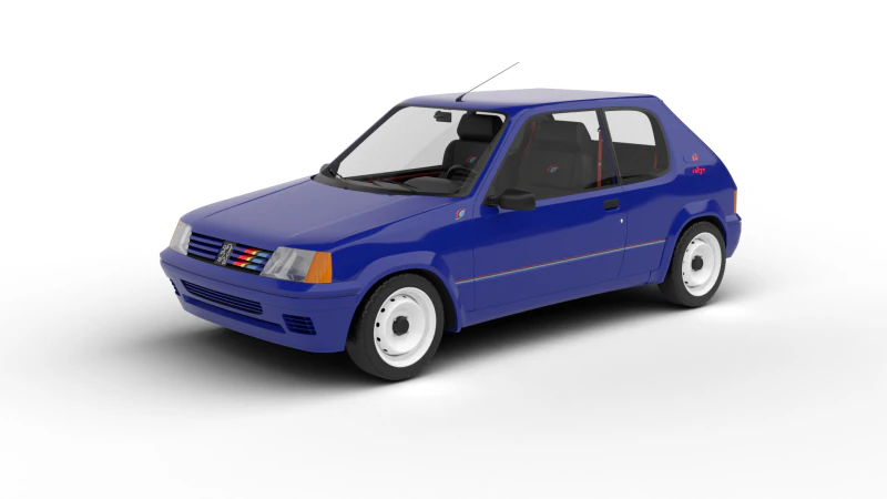 Peugeot 205 Rallye 13 1991 Modello 3D .c4d .max .obj .3ds .fbx .stl .blend 